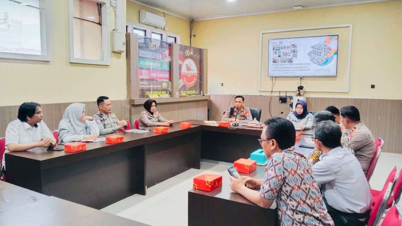 Jasa Raharja Hadiri Forum Komunikasi Lalu Lintas di Polres Parepare