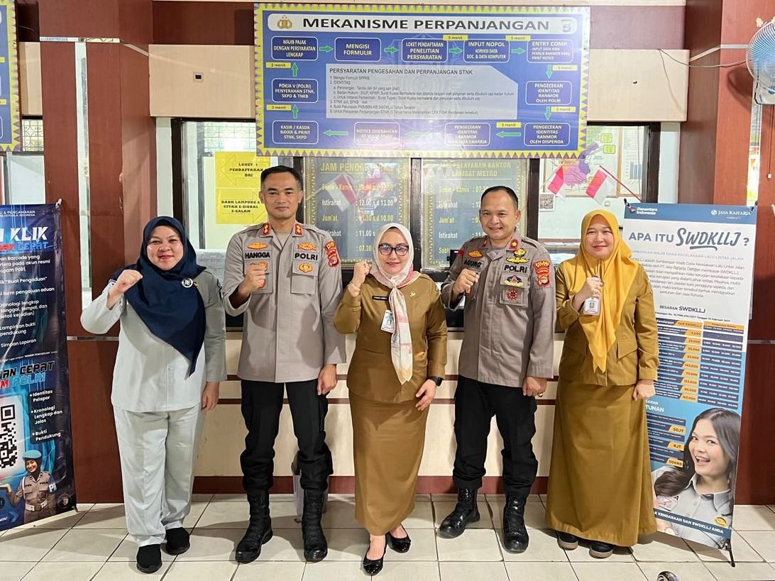 Kapolres dan Wakapolres Metro Kunjungi UPTD III Metro, Perkuat Sinergi Optimalisasi Pelayanan PKB dan Peningkatan PAD