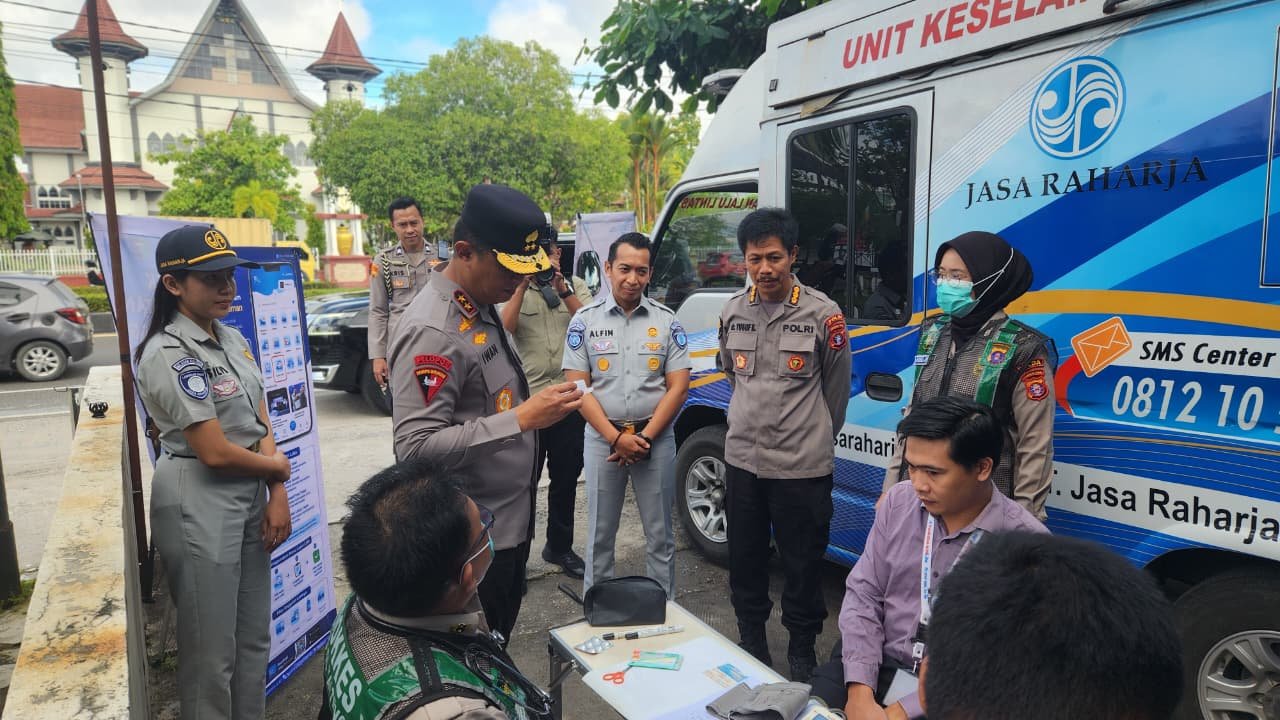Kapolda Kalteng Tinjau MUKL Jasa Raharja, Pastikan Kesehatan Awak Angkutan Demi Keselamatan Transportasi