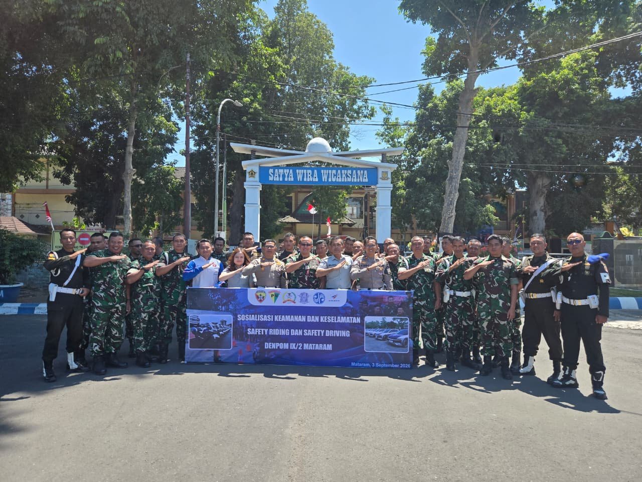 Jasa Raharja NTB Tingkatkan Keselamatan Berkendara melalui Sosialisasi Safety Riding di Denpom IX/2 Mataram